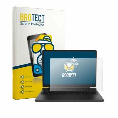Parte frontale di una confezione del prodotto con il logo del marchio BROTECT. Accanto è raffigurato il dispositivo Dell Alien