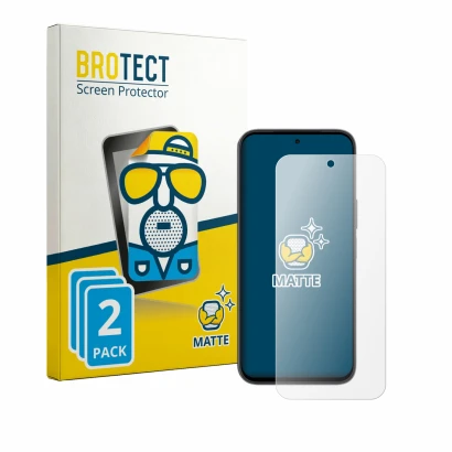 Parte frontale di una confezione del prodotto con il logo del marchio BROTECT. Accanto è raffigurato il dispositivo Honor X6e 