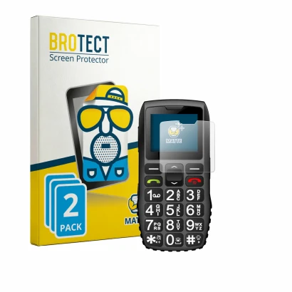 Parte frontale di una confezione del prodotto con il logo del marchio BROTECT. Accanto è raffigurato il dispositivo artfone 4G