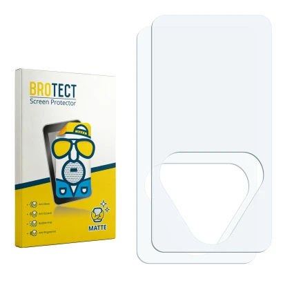 Parte frontale di una confezione del prodotto con il logo del marchio BROTECT. Accanto si trova la protezione per lo schermo c