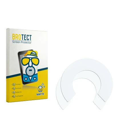 Parte frontale di una confezione del prodotto con il logo del marchio BROTECT. Accanto si trova la protezione per lo schermo c