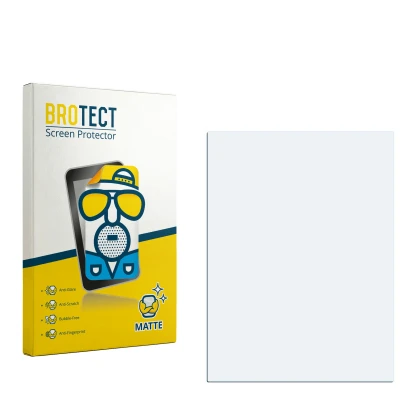 Parte frontale di una confezione del prodotto con il logo del marchio BROTECT. Accanto si trova la protezione per lo schermo c