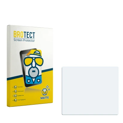 Parte frontale di una confezione del prodotto con il logo del marchio BROTECT. Accanto si trova la protezione per lo schermo c