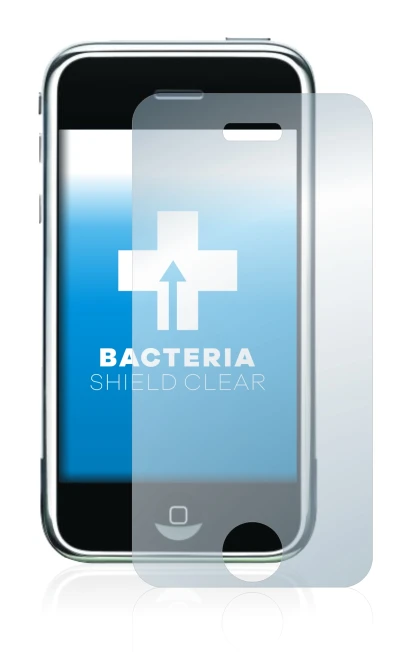Immagine del dispositivo Apple iPhone 2G con un'ampia varietà di protezioni per lo schermo.