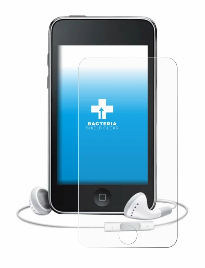 Immagine del dispositivo Apple iPod Touch (3a Gen.) con un'ampia varietà di protezioni per lo schermo.