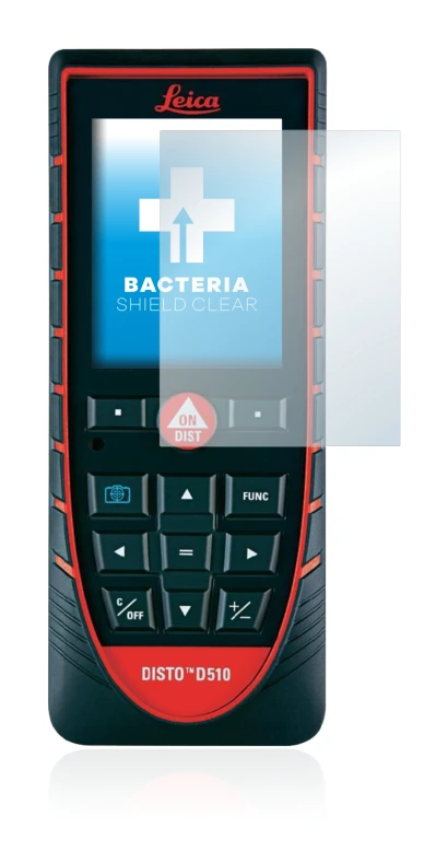 Immagine del dispositivo Leica DISTO D510 con un'ampia varietà di protezioni per lo schermo.