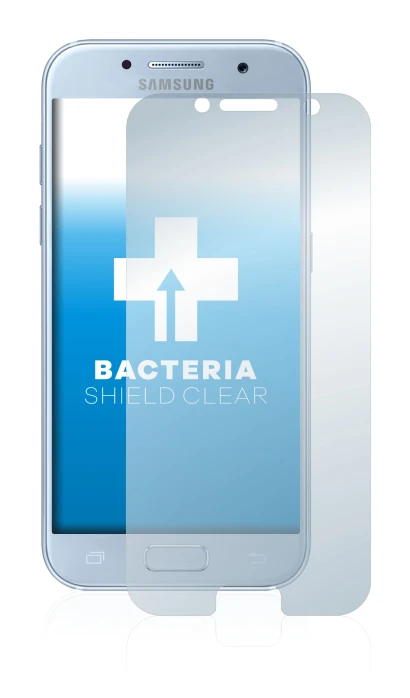 Immagine del dispositivo Samsung Galaxy A5 2017 con un'ampia varietà di protezioni per lo schermo.