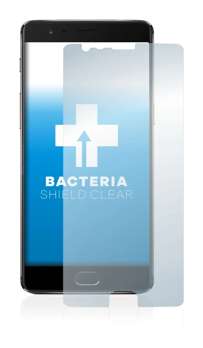 Immagine del dispositivo OnePlus 3T con un'ampia varietà di protezioni per lo schermo.