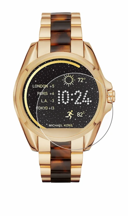 Immagine del dispositivo Michael Kors Access Bradshaw con un'ampia varietà di protezioni per lo schermo.