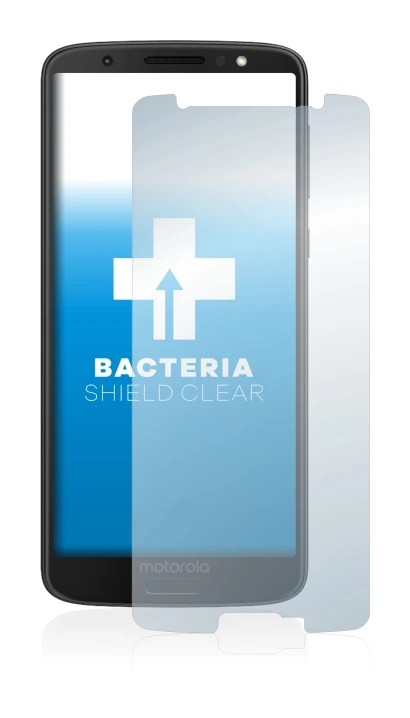 Immagine del dispositivo Motorola Moto G6 con un'ampia varietà di protezioni per lo schermo.