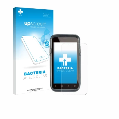 Parte frontale di una confezione del prodotto con il logo del marchio upscreen. Accanto è raffigurato il dispositivo Honeywell