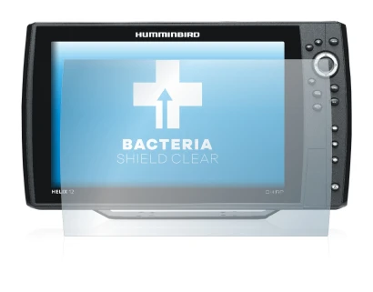 Immagine del dispositivo Humminbird Helix 12 con un'ampia varietà di protezioni per lo schermo.