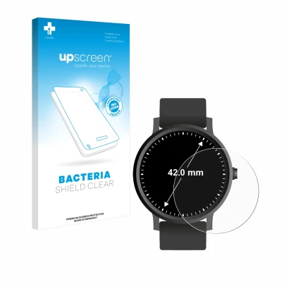 Parte frontale di una confezione del prodotto con il logo del marchio upscreen. Accanto è raffigurato il dispositivo Circolare