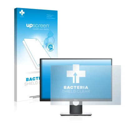 Parte frontale di una confezione del prodotto con il logo del marchio upscreen. Accanto è raffigurato il dispositivo Dell P241