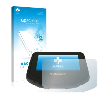 Parte frontale di una confezione del prodotto con il logo del marchio upscreen. Accanto è raffigurato il dispositivo Giant Rid