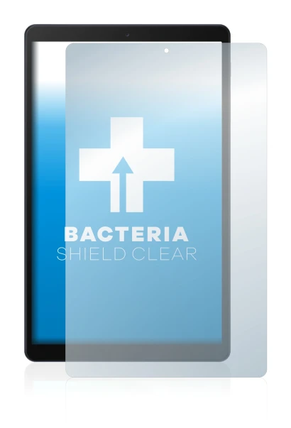 Immagine del dispositivo Samsung Galaxy Tab A 10.1 LTE 2019 con un'ampia varietà di protezioni per lo schermo.