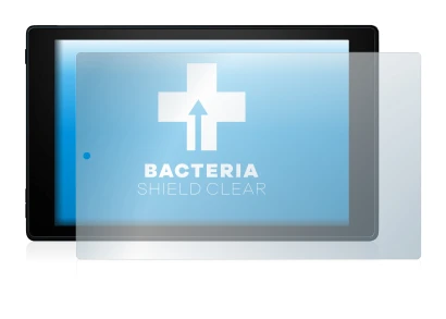 Immagine del dispositivo Amazon Fire HD 10 2019 (9a Gen.) con un'ampia varietà di protezioni per lo schermo.