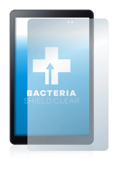 Immagine del dispositivo Samsung Galaxy Tab A 10.5 WiFi 2018 con un'ampia varietà di protezioni per lo schermo.