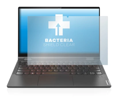 Immagine del dispositivo Lenovo Yoga C640 con un'ampia varietà di protezioni per lo schermo.