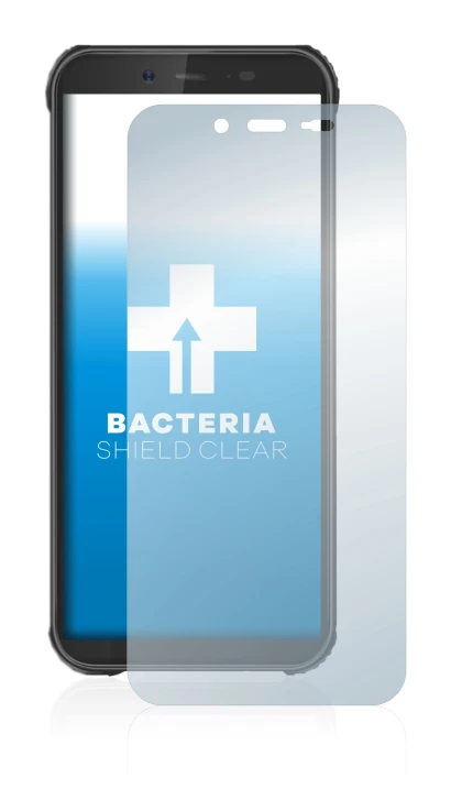 Immagine del dispositivo Blackview BV5500 Plus con un'ampia varietà di protezioni per lo schermo.