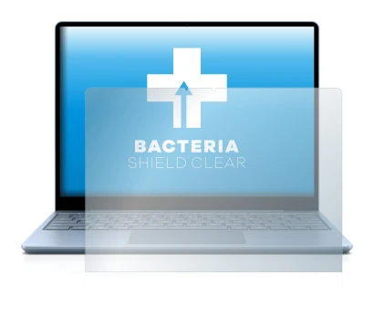 Immagine del dispositivo Microsoft Surface Laptop Go con un'ampia varietà di protezioni per lo schermo.