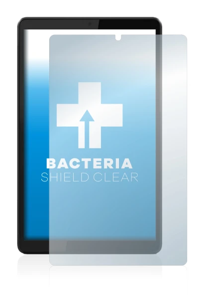 Immagine del dispositivo Lenovo Tab M8 (3a Gen.) con un'ampia varietà di protezioni per lo schermo.