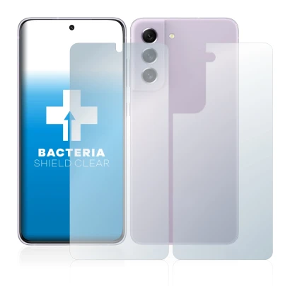 Immagine del dispositivo Samsung Galaxy S21 FE 5G (Fronte+Retro) con un'ampia varietà di protezioni per lo schermo.