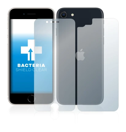 Immagine del dispositivo Apple iPhone SE 3 2022 (Fronte+Retro) con un'ampia varietà di protezioni per lo schermo.