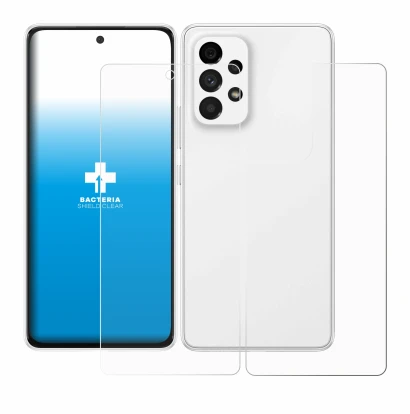 Immagine del dispositivo Samsung Galaxy A53 5G (Fronte+Retro) con un'ampia varietà di protezioni per lo schermo.