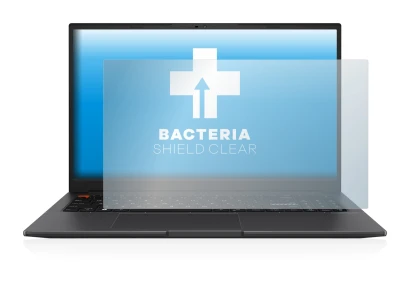 Immagine del dispositivo ASUS VivoBook S 15 OLED con un'ampia varietà di protezioni per lo schermo.