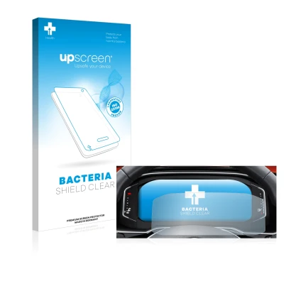 Parte frontale di una confezione del prodotto con il logo del marchio upscreen. Accanto è raffigurato il dispositivo Volkswage