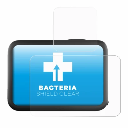 Immagine del dispositivo GoPro Hero 11 Black con un'ampia varietà di protezioni per lo schermo.