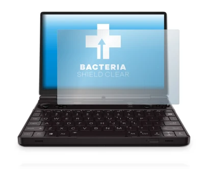 Immagine del dispositivo GPD Win Max 2 con un'ampia varietà di protezioni per lo schermo.
