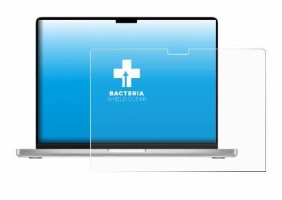 Immagine del dispositivo Apple MacBook Pro 14" M2 2023 con un'ampia varietà di protezioni per lo schermo.