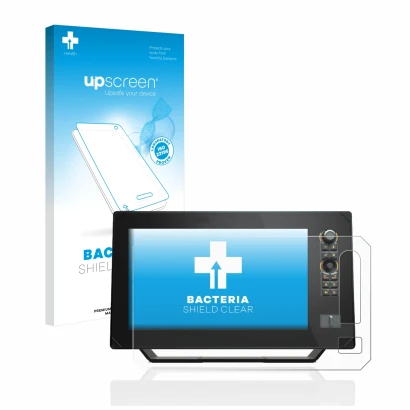 Parte frontale di una confezione del prodotto con il logo del marchio upscreen. Accanto è raffigurato il dispositivo Humminbir