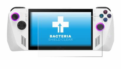 Immagine del dispositivo ASUS ROG Ally (2023) RC71L con un'ampia varietà di protezioni per lo schermo.