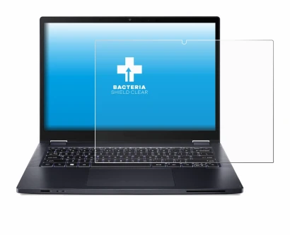 Immagine del dispositivo Acer TravelMate Spin P4 14" 16:10 con un'ampia varietà di protezioni per lo schermo.