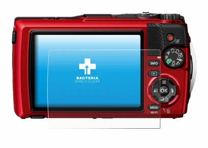 Immagine del dispositivo Olympus OM System Tough TG-7 con un'ampia varietà di protezioni per lo schermo.