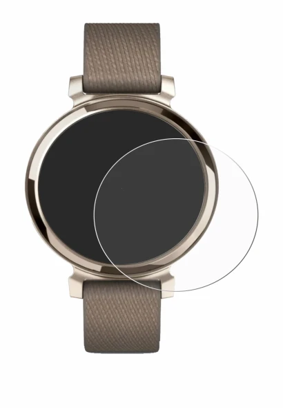 Immagine del dispositivo Garmin Lily 2 con un'ampia varietà di protezioni per lo schermo.