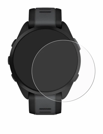 Immagine del dispositivo Garmin Forerunner 165 con un'ampia varietà di protezioni per lo schermo.