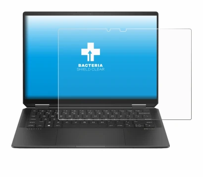Immagine del dispositivo HP Spectre x360 (14-e) 2024 con un'ampia varietà di protezioni per lo schermo.