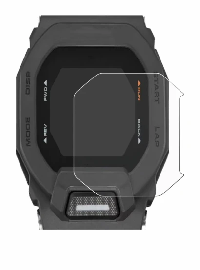 Immagine del dispositivo Casio G-Shock GBD-200 con un'ampia varietà di protezioni per lo schermo.
