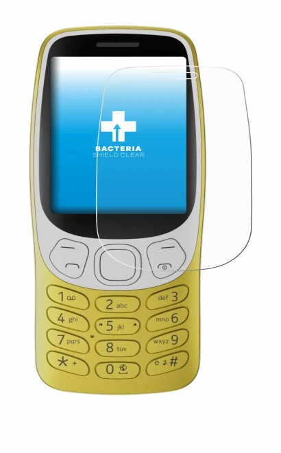 Immagine del dispositivo Nokia 3210 con un'ampia varietà di protezioni per lo schermo.