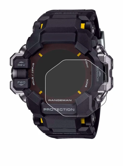 Immagine del dispositivo Casio G-Shock GPR-H 1000 con un'ampia varietà di protezioni per lo schermo.