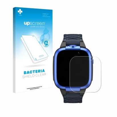 Parte frontale di una confezione del prodotto con il logo del marchio upscreen. Accanto è raffigurato il dispositivo Xiaomi Mi