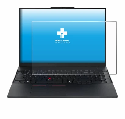 Immagine del dispositivo Lenovo ThinkPad E16 Gen 3 con un'ampia varietà di protezioni per lo schermo.
