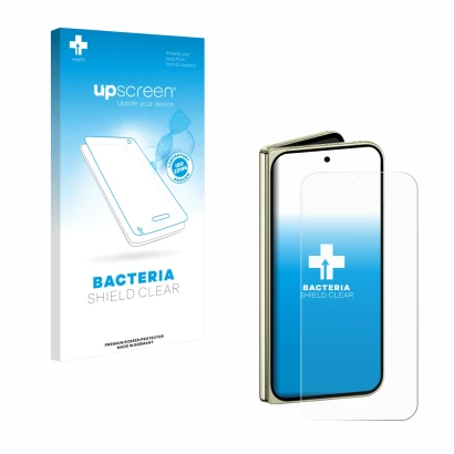 Parte frontale di una confezione del prodotto con il logo del marchio upscreen. Accanto è raffigurato il dispositivo Google Pi