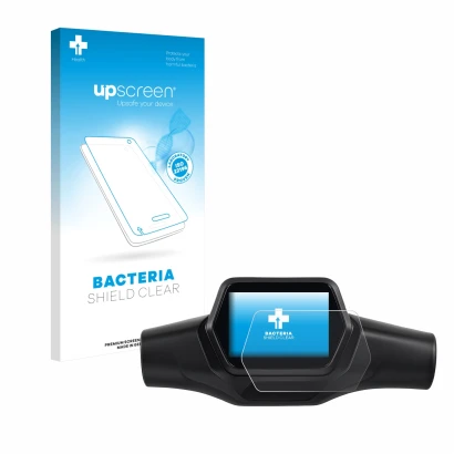 Parte frontale di una confezione del prodotto con il logo del marchio upscreen. Accanto è raffigurato il dispositivo Segway Ni