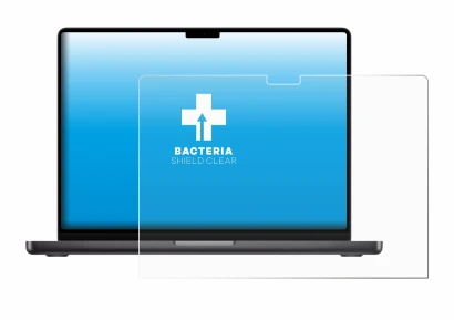 Immagine del dispositivo Apple MacBook Pro 14" M5 2025 con un'ampia varietà di protezioni per lo schermo.