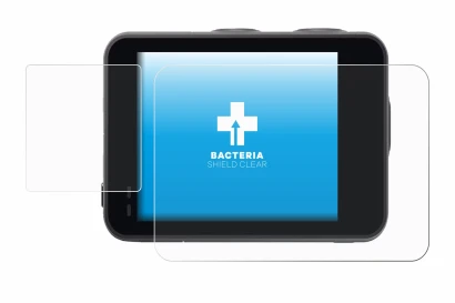 Immagine del dispositivo Akaso Brave 7 con un'ampia varietà di protezioni per lo schermo.